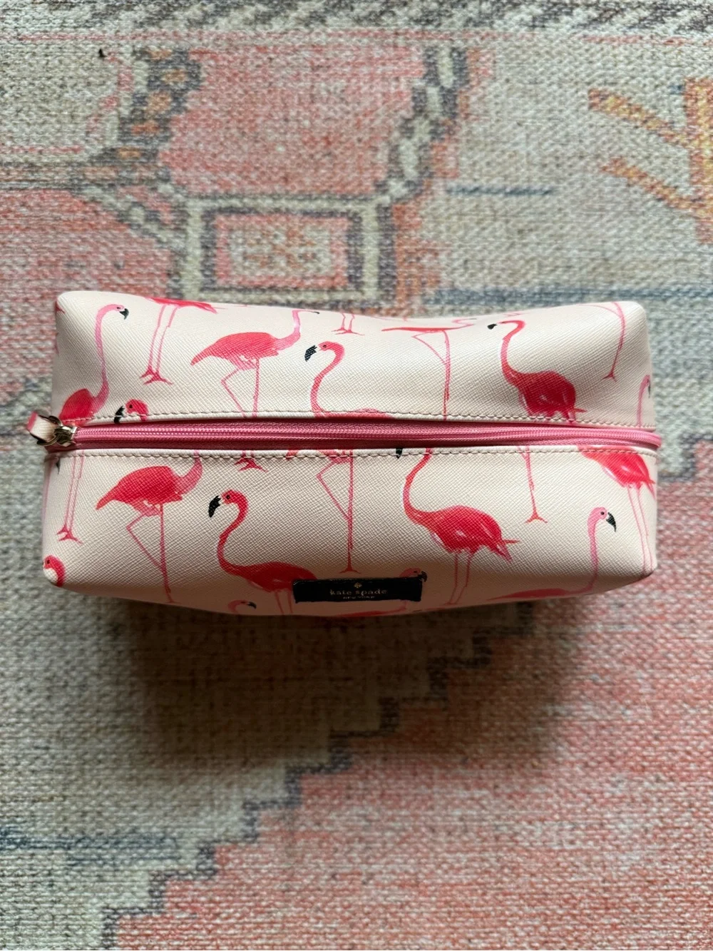 Kate Spade Pink Flamingo Cosmetic Pouch